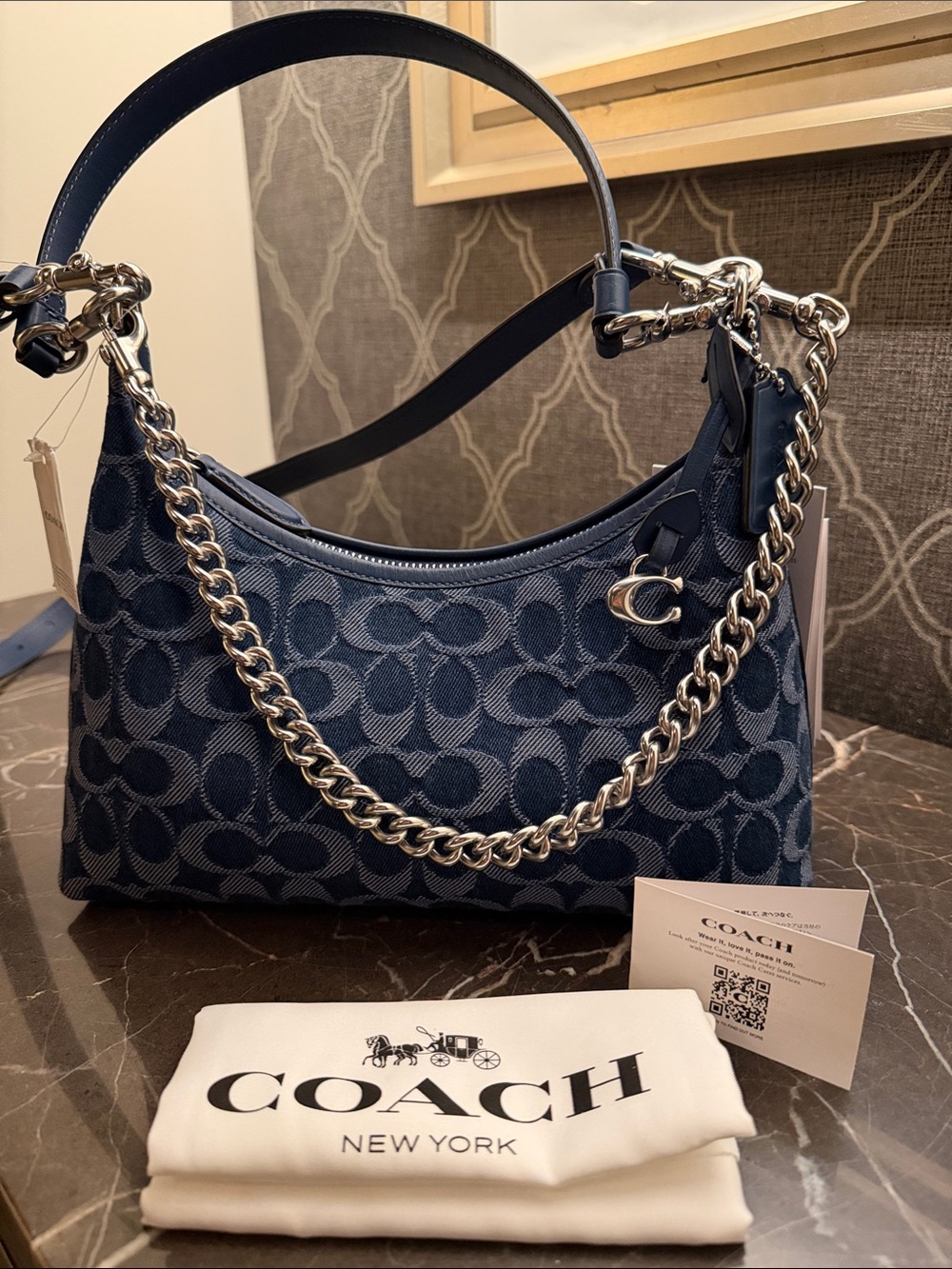Coach Juliet Shoulder Bag 25 In Signature Denim